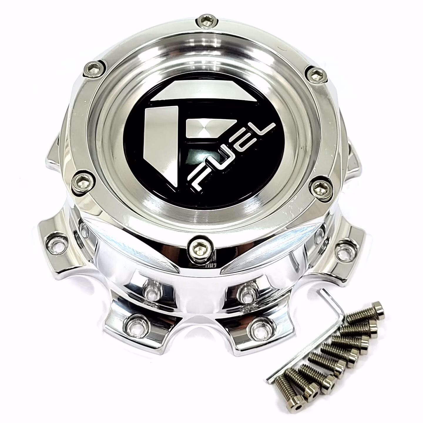 Fuel 2PC FUEL POLISHED BILLET CAP 8X6.5/170 TALL - 1004-58-08TH
