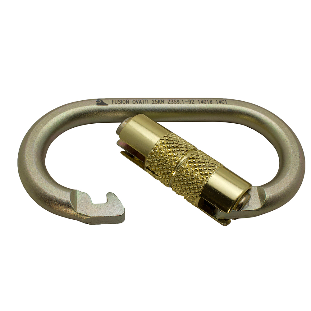 Fusion Climb Ovatti Steel Auto Lock Oval-shaped Carabiner 5-Pack