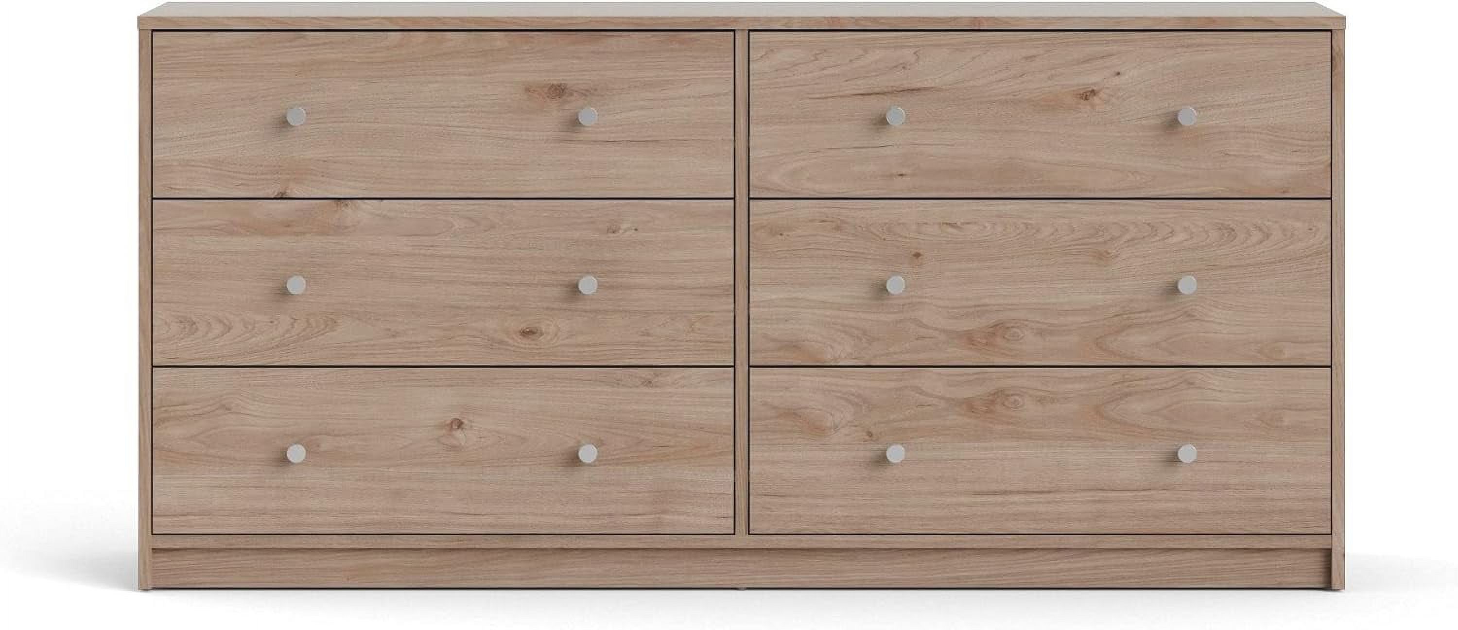 Portland 6 Drawer Double Dresser, Jackson Hickory