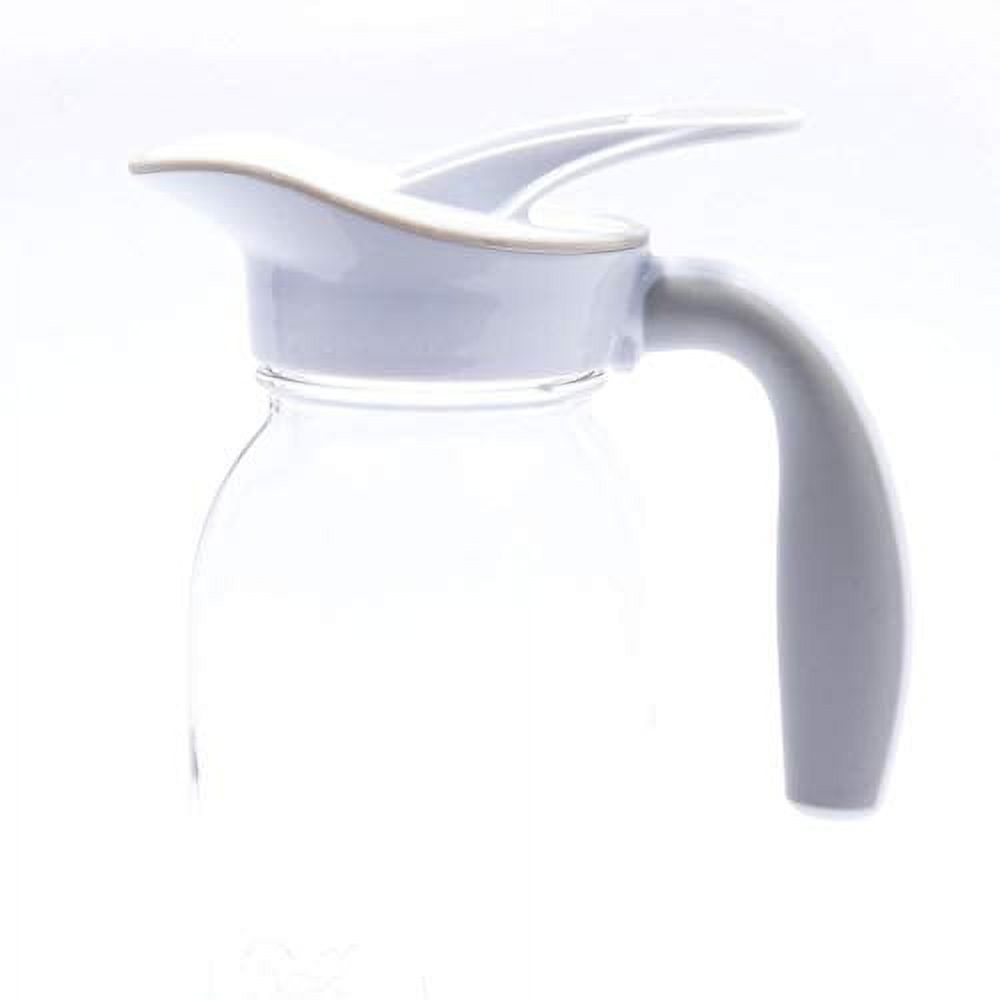 Ergo Spout Mason Jar Ergonomic Pour Spout Attachment (REGULAR MOUTH, Classic White)