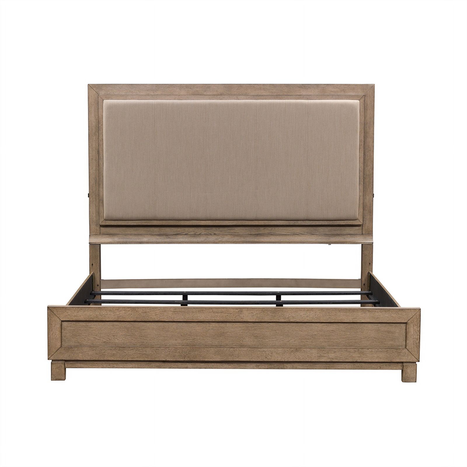 Liberty Furniture Canyon Road Upholstered Wood King Bed in Burnished Beige