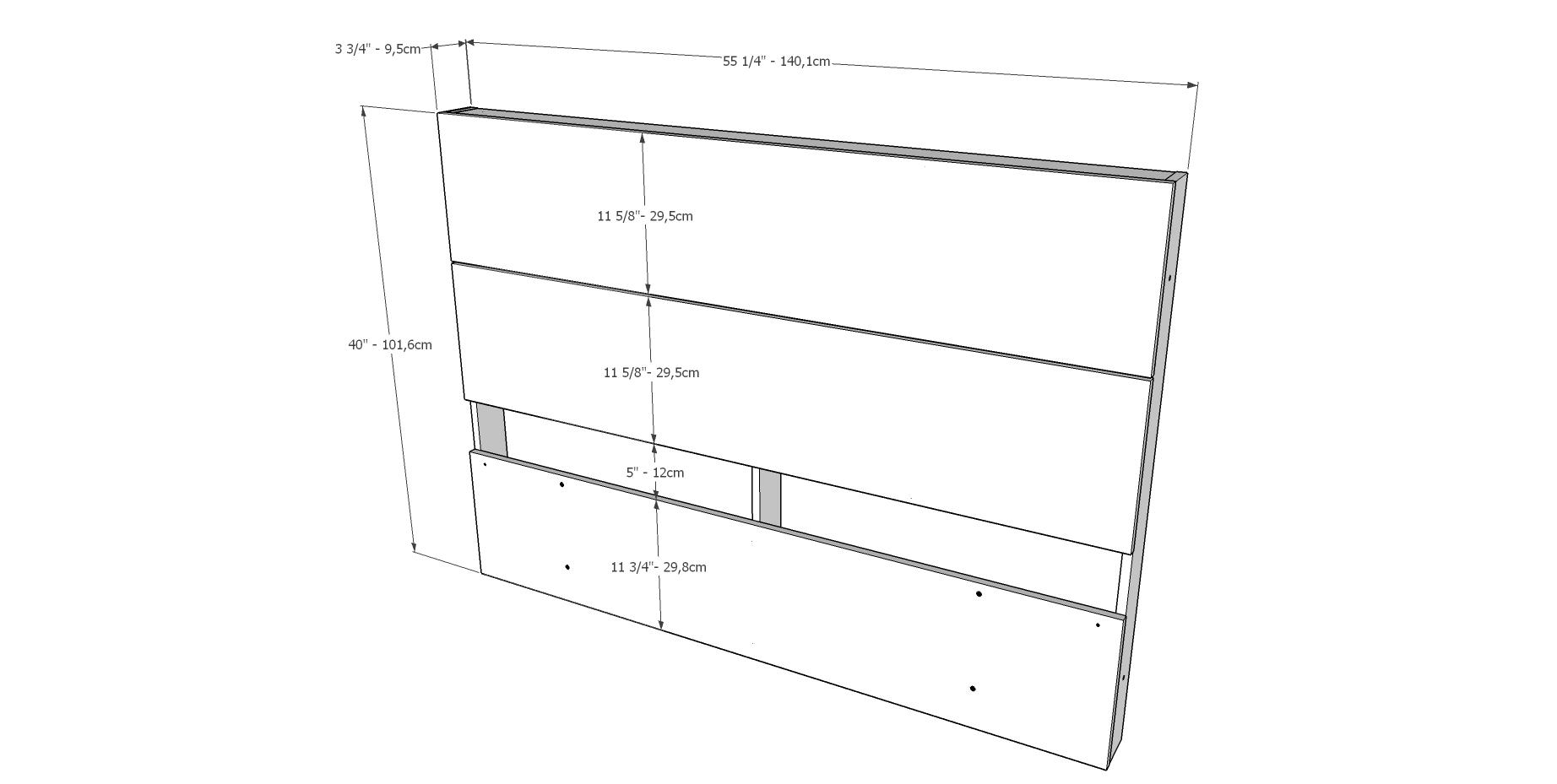Nexera Elephant 3 Piece Bedroom Set, Bark Grey