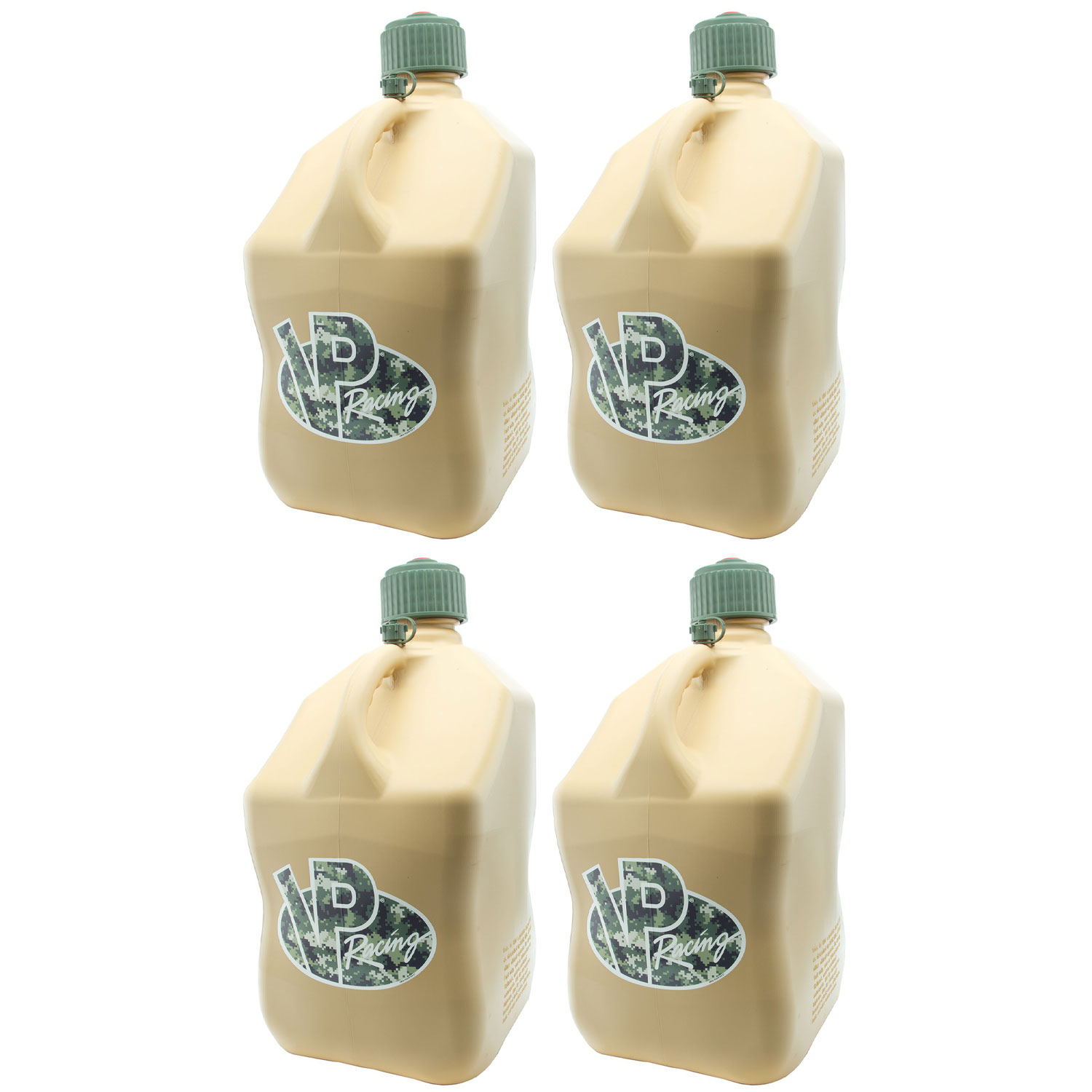 VP Racing Fuels Motorsport 5.5 Gallon Square Utility Jug, Tan (4 Pack)