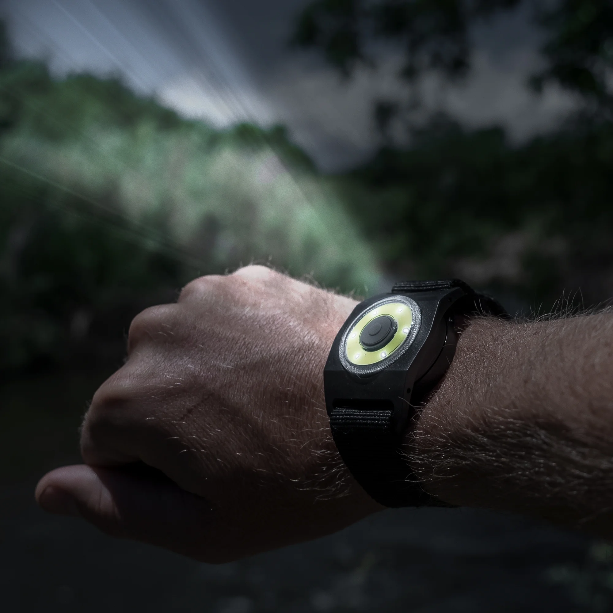 Sun Company WrisTorch - Wrist COB Flashlight with Tactical Zulu Strap | Hands Free LED Light for Camping, Hiking, Home Improvement | Ultra-Bright Unique Work Light