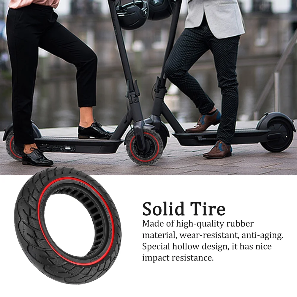 Tomshoo 10x2.5 Inner Hollow Honeycomb Solid Tire 10 Inch Electric Scooter Explosion-Proof Tubeless Tire FrontRear Tire Compatible with Max G30 Electric Scooter 6070-6.5 Tire