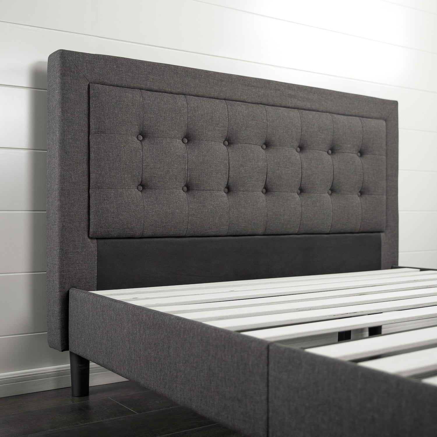 Zinus Dachelle Upholstered Button Tufted Premium Platform Bed, California King