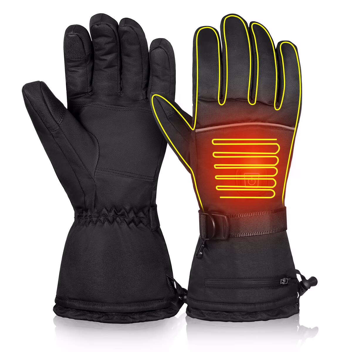 HESHENG 1 Pair of Heated Gloves Warm Thermal Gloves Electric 3 Modes Heating Gloves for Winter Outdoor Activities Skiing Hiking