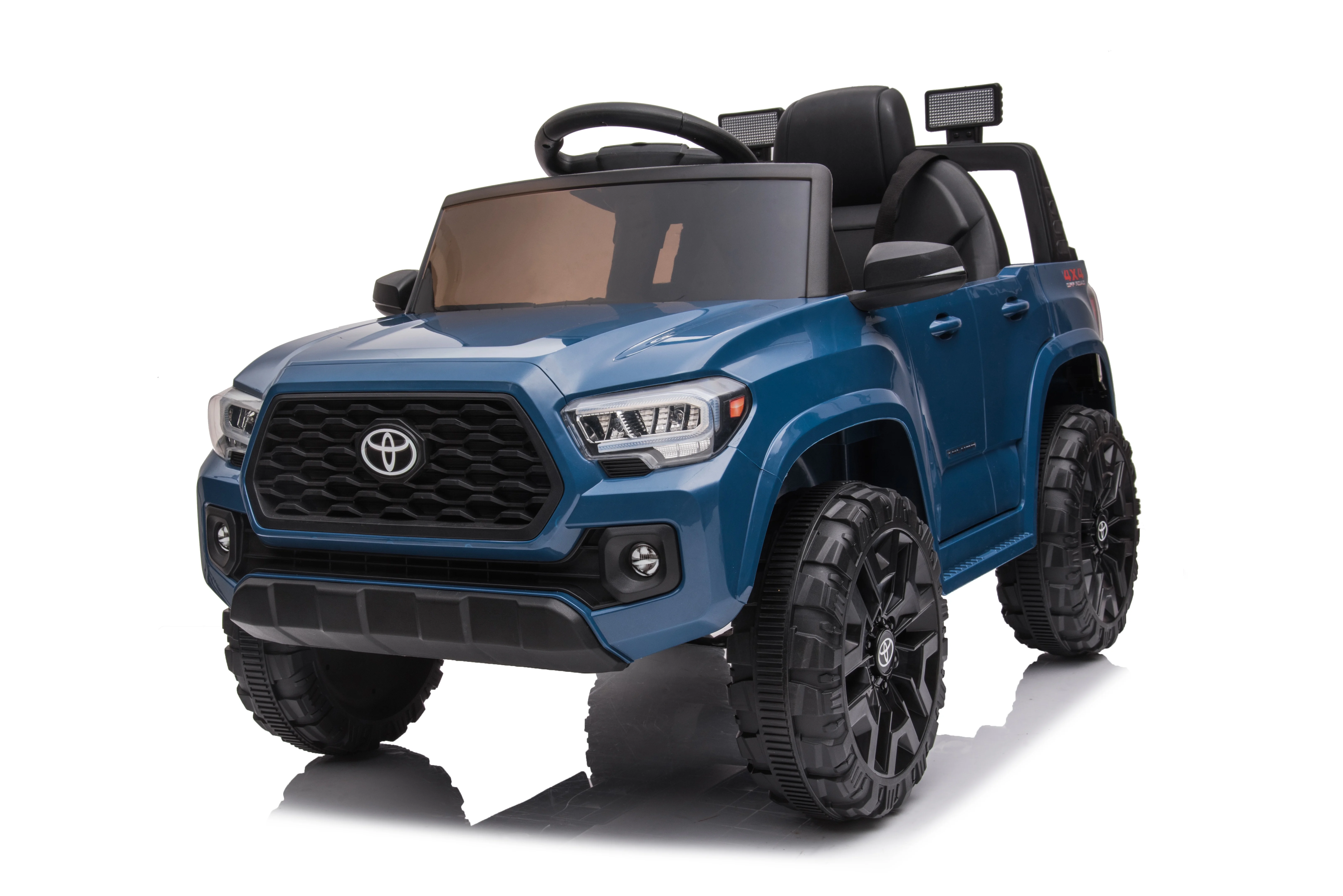 Ride On Kids Truck Car, Segmart Licensed Toyota Tacoma 12 Volt Electric 4 Tries Vehicle with Remote Control, 2 Speeds, 2 LED Headlights, Brakes and Gas Pedal, AUX, Blue, SS2630