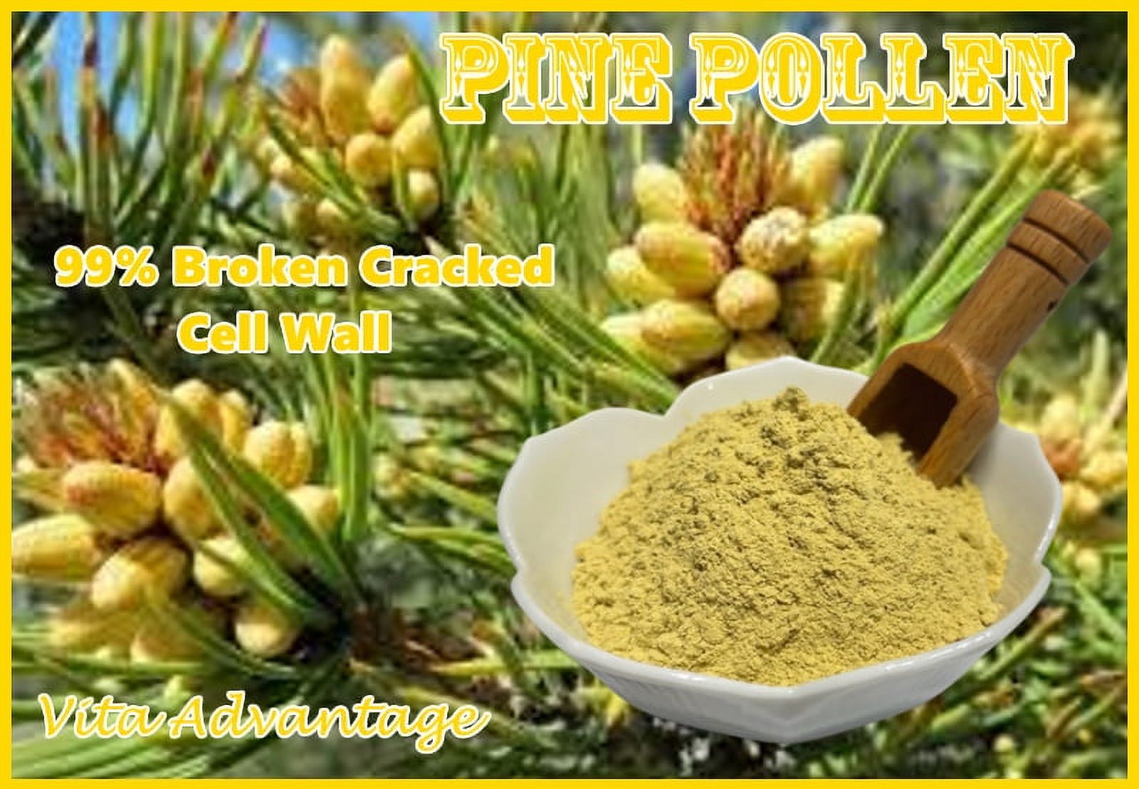 Organic Pine Pollen Powder 99% Broken Cracked Cell Wall (wild harvested)200g