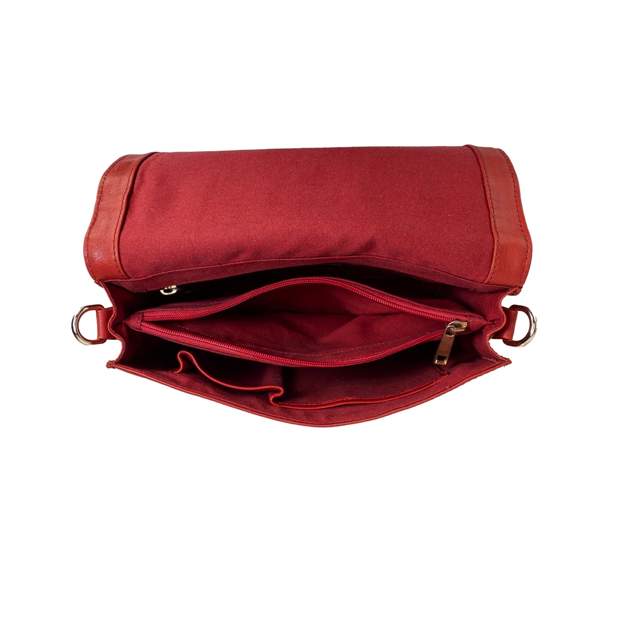 Abelardo Red Leather Sling Bag with Urban Detachable Strap