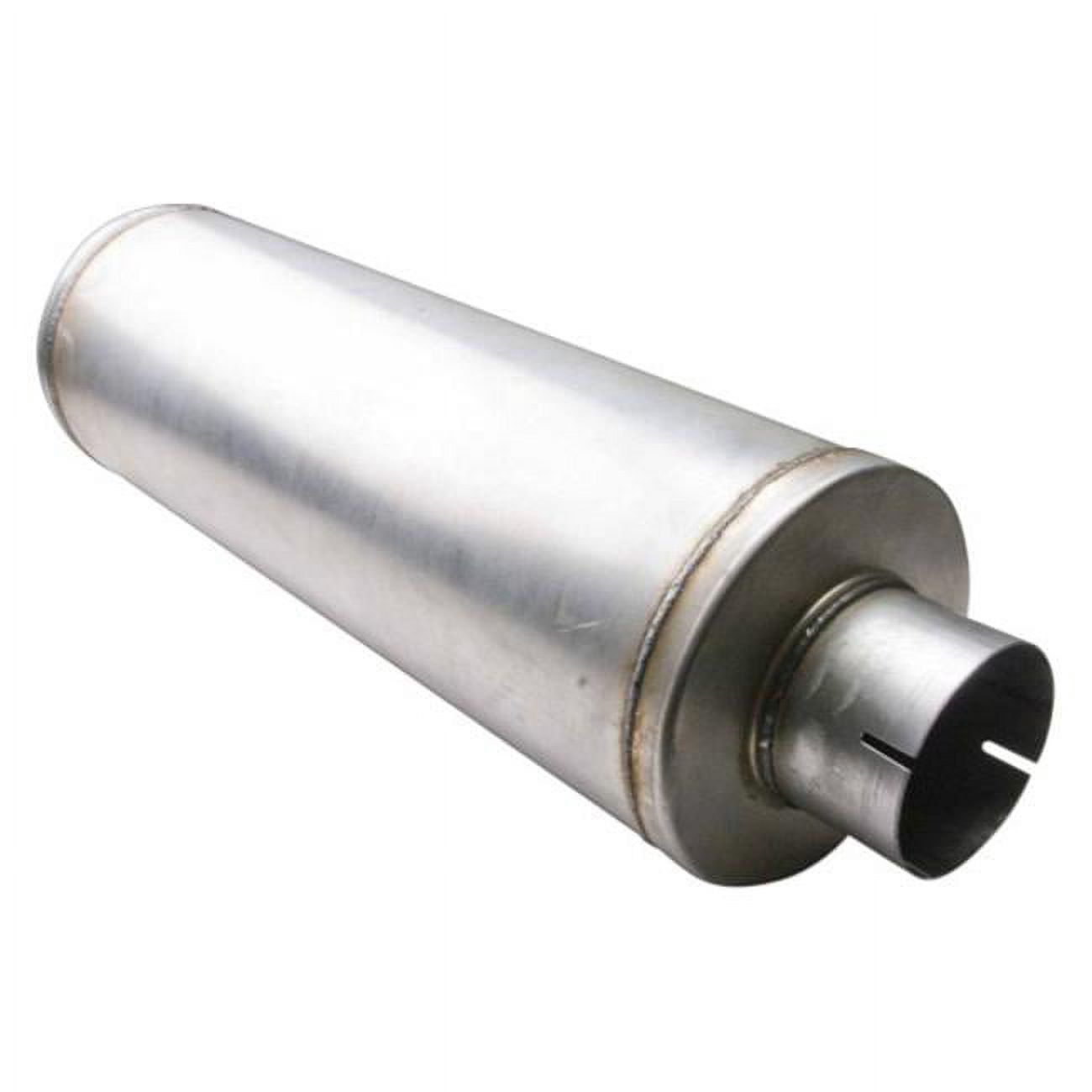 Different Trends DTE58589 3 x 3 in. Flow II Series Stainless Steel Oval Bare Exhaust Muffler