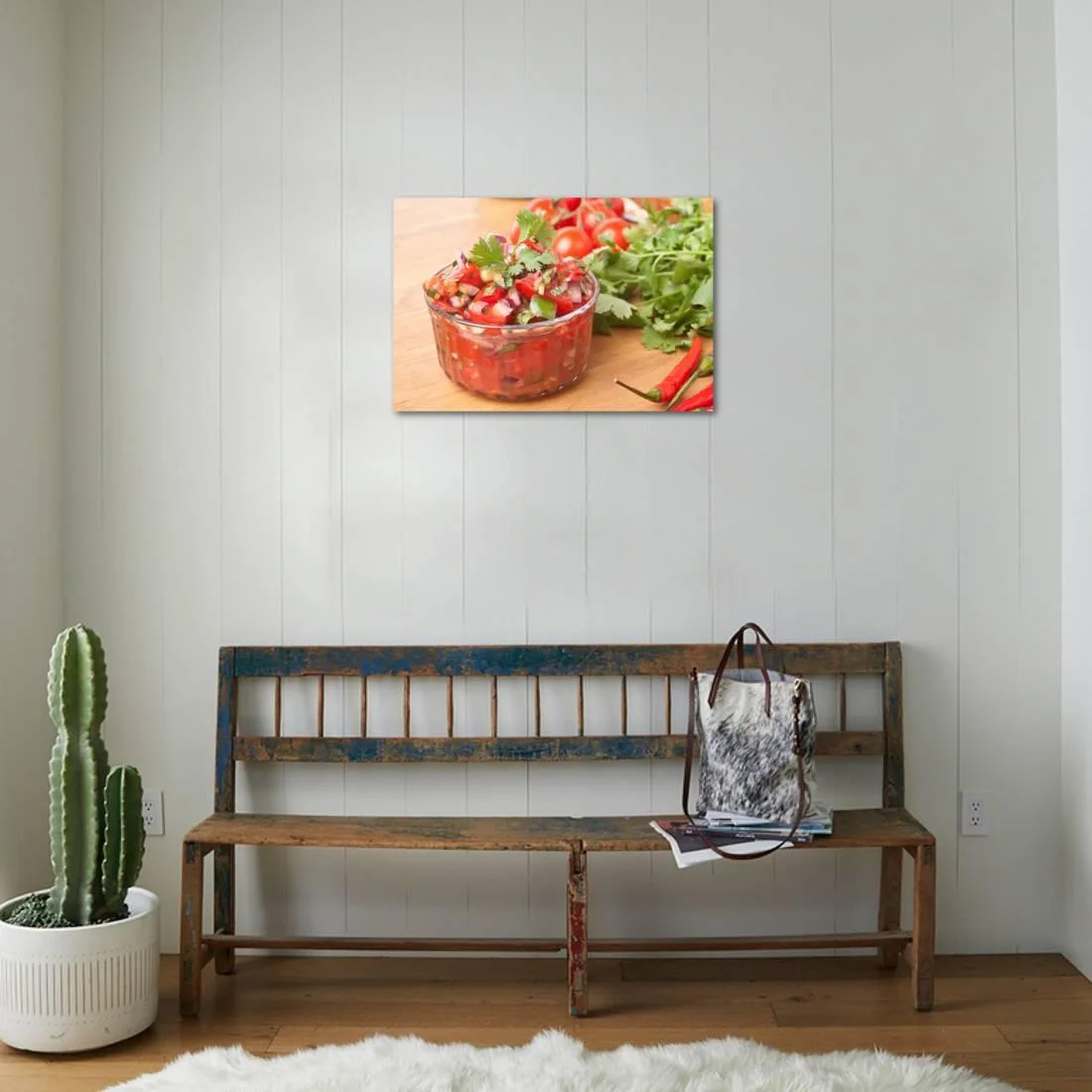 Fresh Hot Raw Salsa with Tomatoes, Onions, Chili and Cilantro, Unframed Photographic Print Wall Art by Olgany Sold by Art.Com