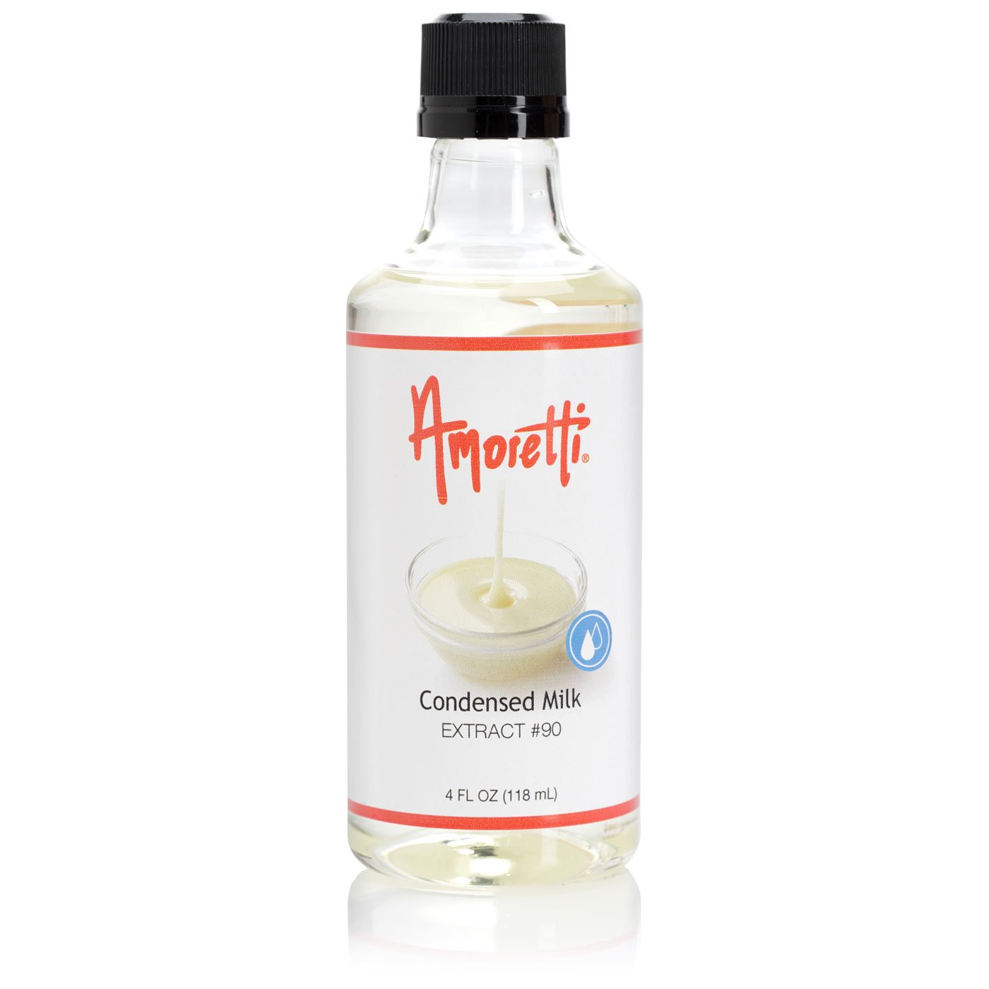 Amoretti - Condensed Milk Extract Water Soluble 4 oz - Highly Concentrated & Perfect For Pastry, Savory, Brewing, and more, Preservative Free, Vegan, Kosher Pareve, Keto Friendly