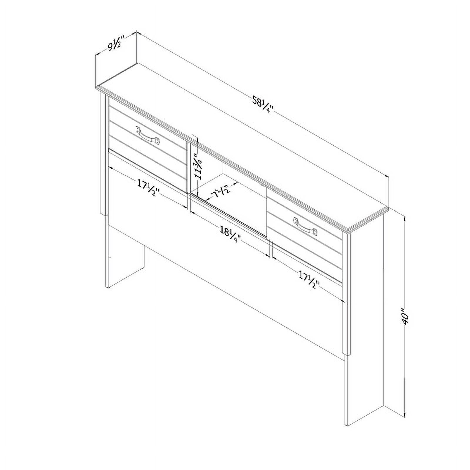 Home Square 2-Piece Set with Mates Bed and Bookcase Headboard