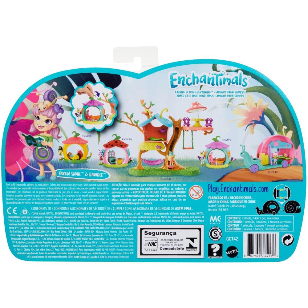 Enchantimals Slow-mo Camper Vehicle Playset with Saxon Snail Doll