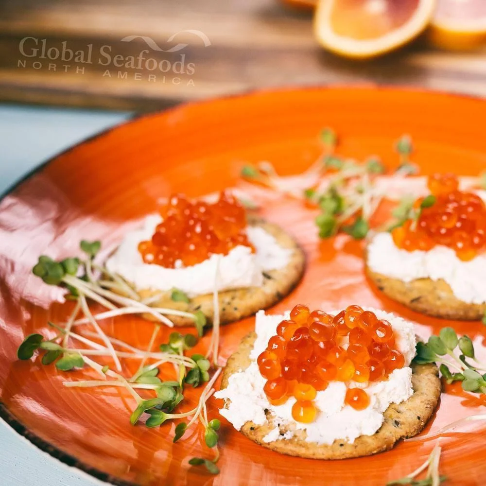 Chum Salmon Caviar #1 Grade 1.1 lbs Global Seafoods Wild Alaskan Seafood