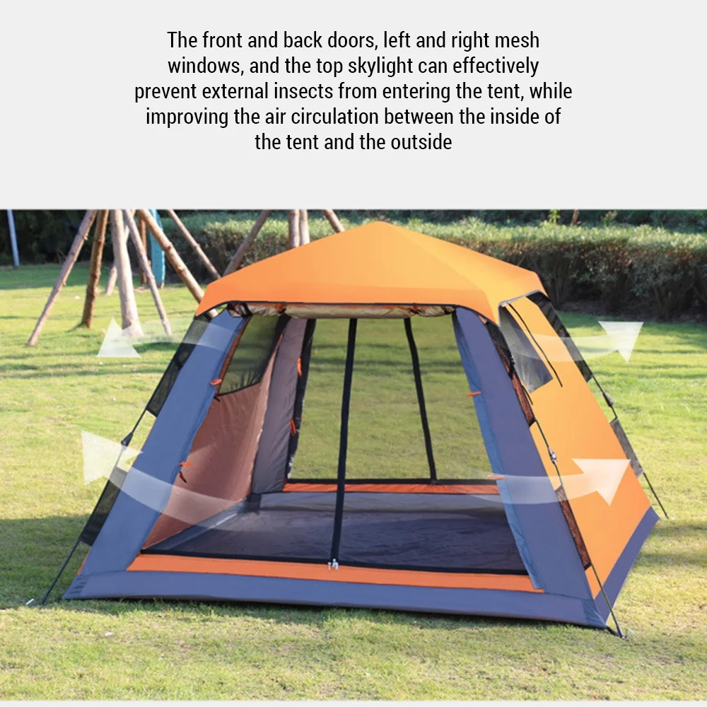 Eccomum 2-4 Person Camping Tent 60 Seconds Easy Quick Set Up Tent Waterproof Pop Up Family