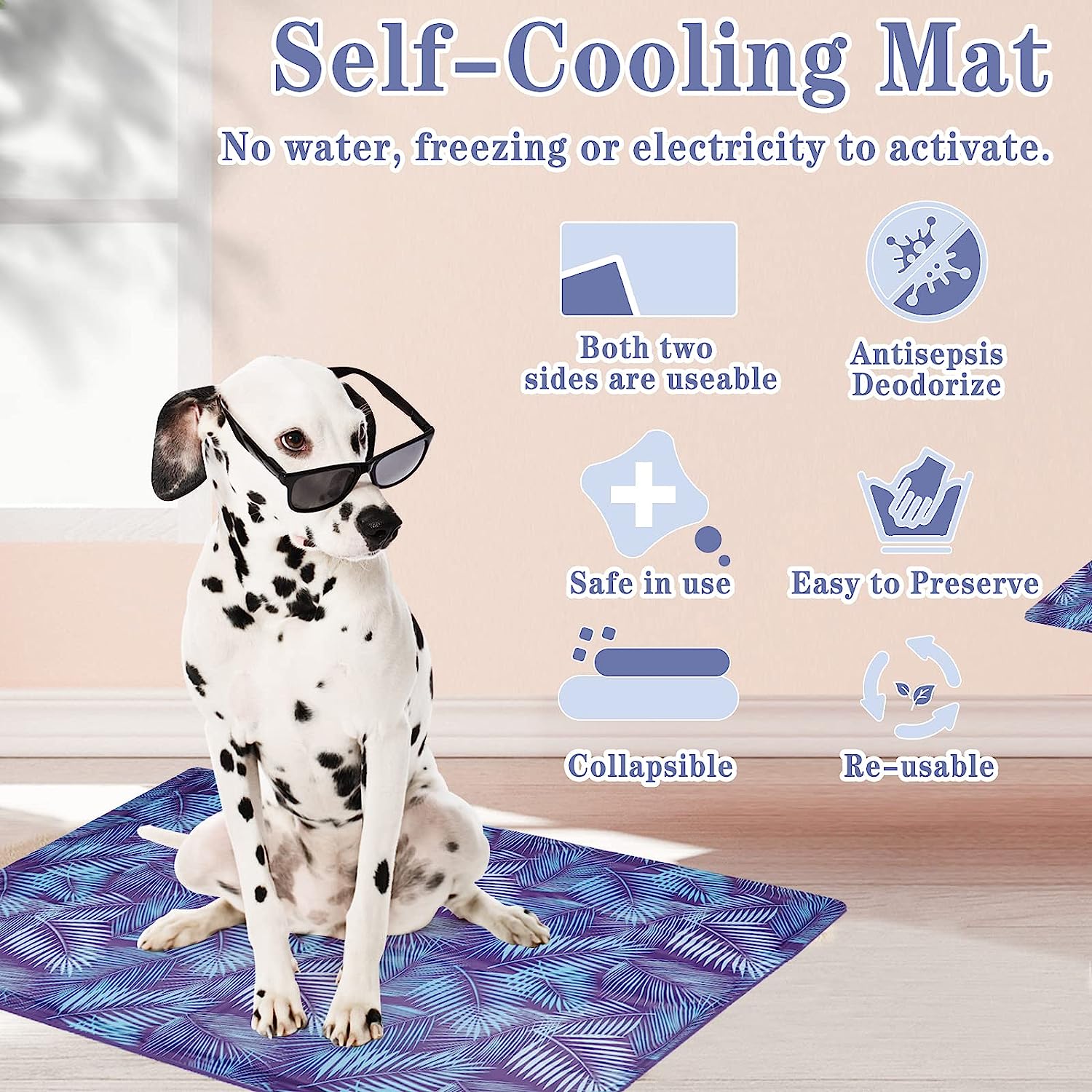 Cooling mat for dogs, Summer cooling mat for dog Sponge Gel cooling pad for dog Cat Kennels Crates Beds,Non Toxic&Self Cooling,Pet Cool Blanket Outdoor Indoor 23
