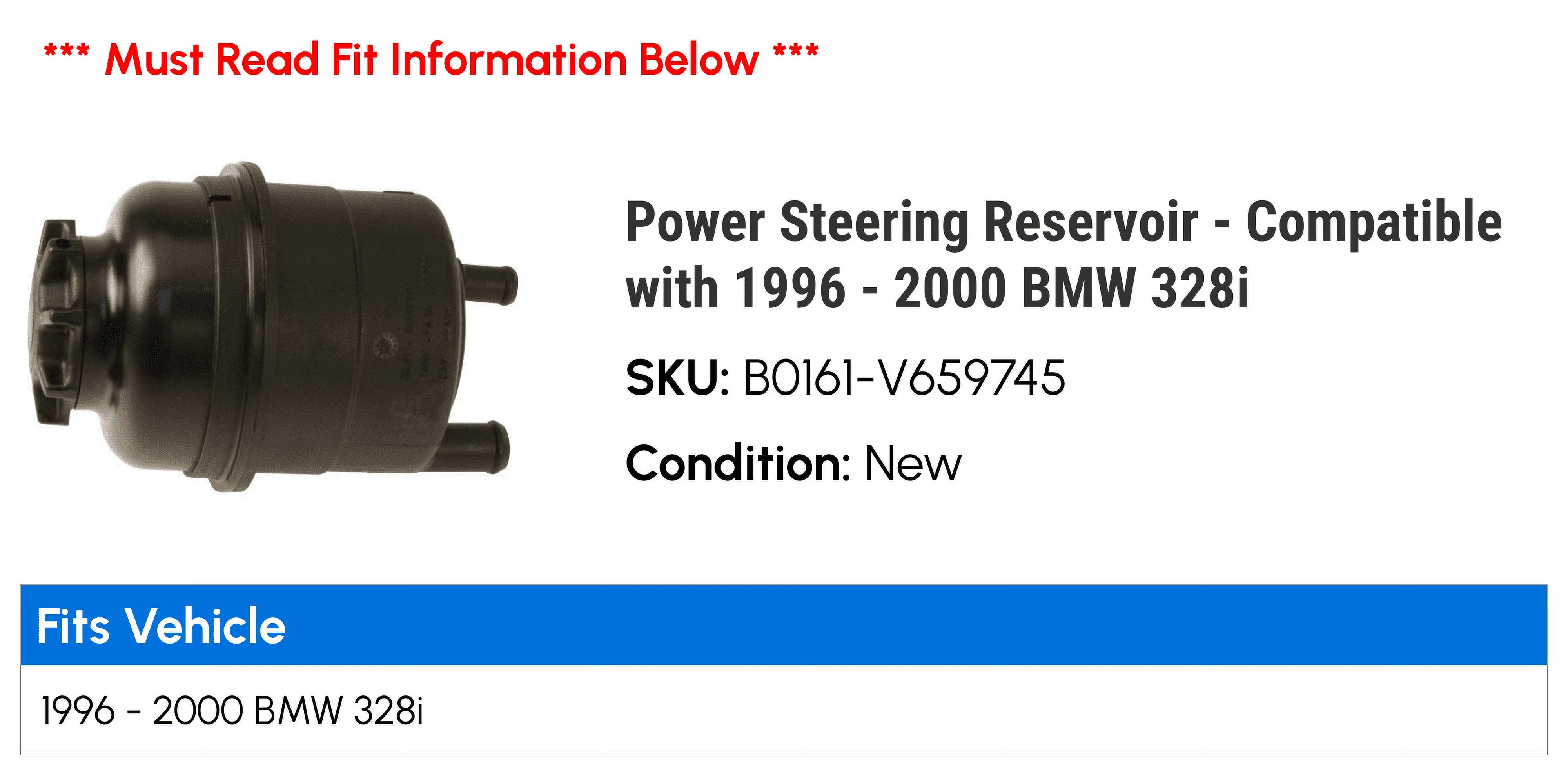 Power Steering Reservoir - Compatible with 1996 - 2000 BMW 328i 1997 1998 1999
