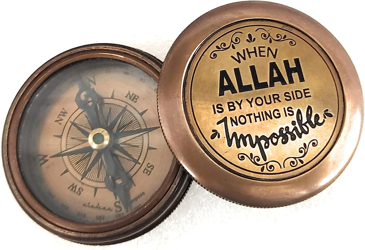Islamic Gift for Men Women Kids | Qibla Compass - Allah Takwa Sunnah Muslim Gifts Idea Ramadan Eid Gift Birthday Salah Prayer Direction