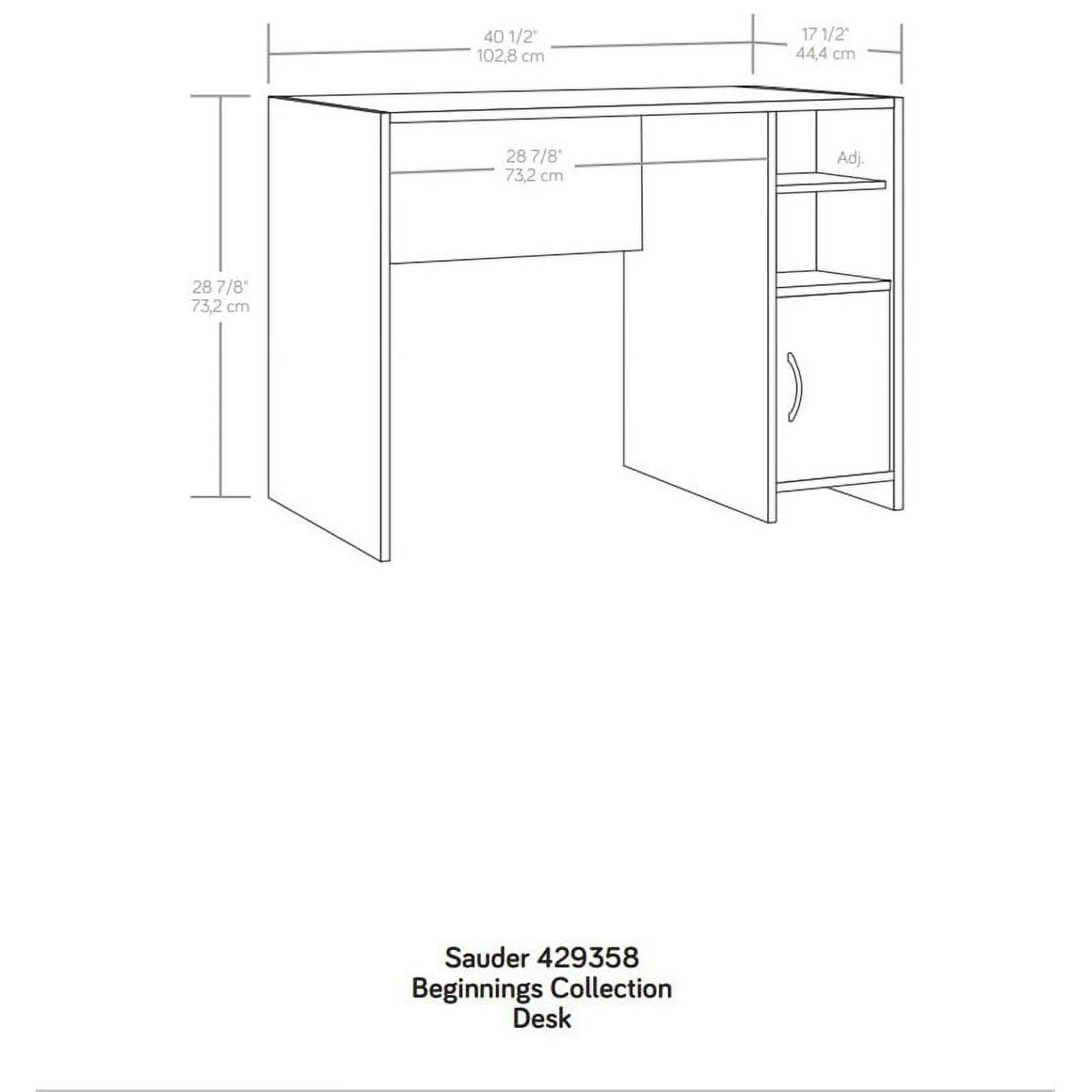 Home Square 3 Piece Set with Twin Bed Bedroom Dresser and Computer Desk