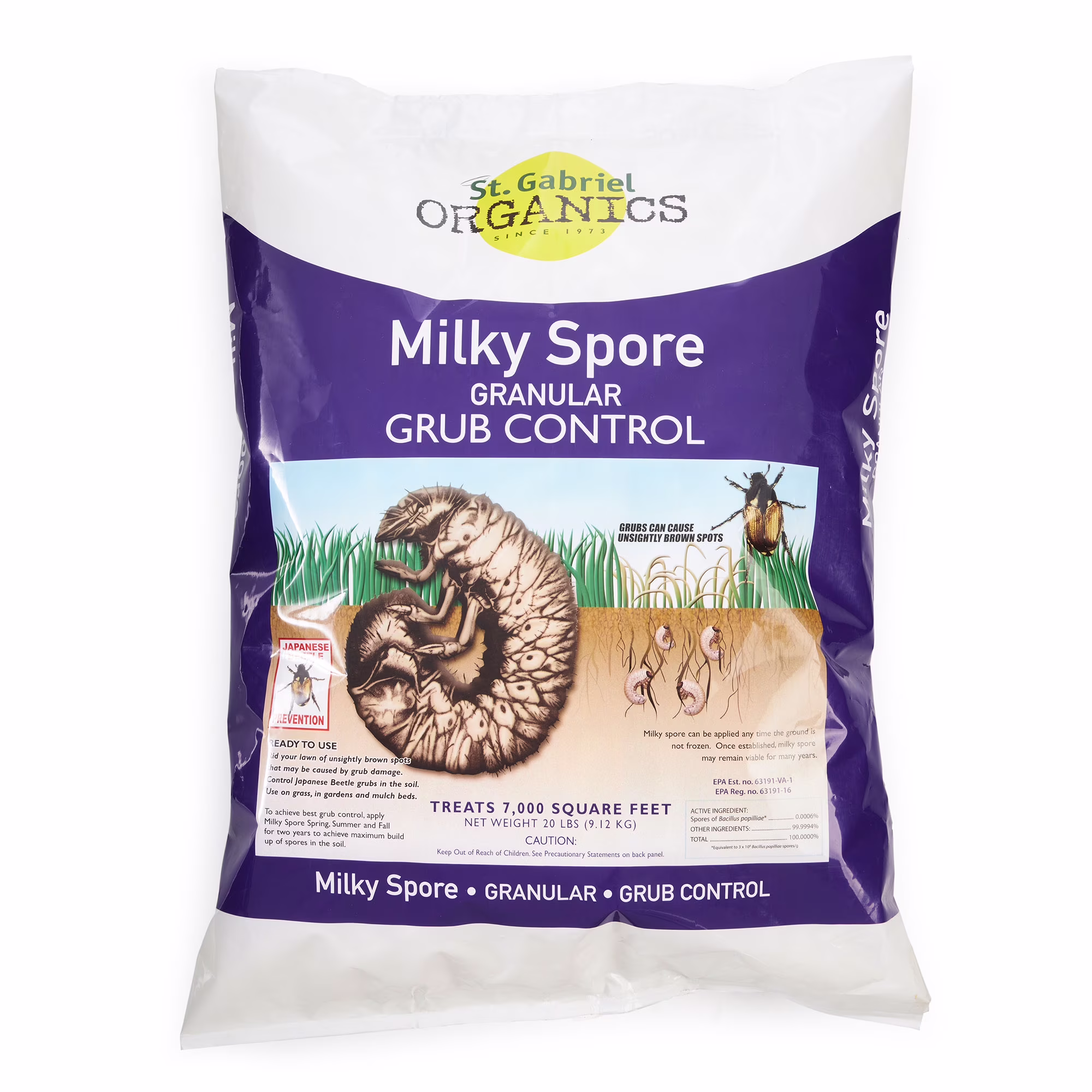 St. Gabriel Organics Milky Spore Granular Japanese Beetle Grub Control