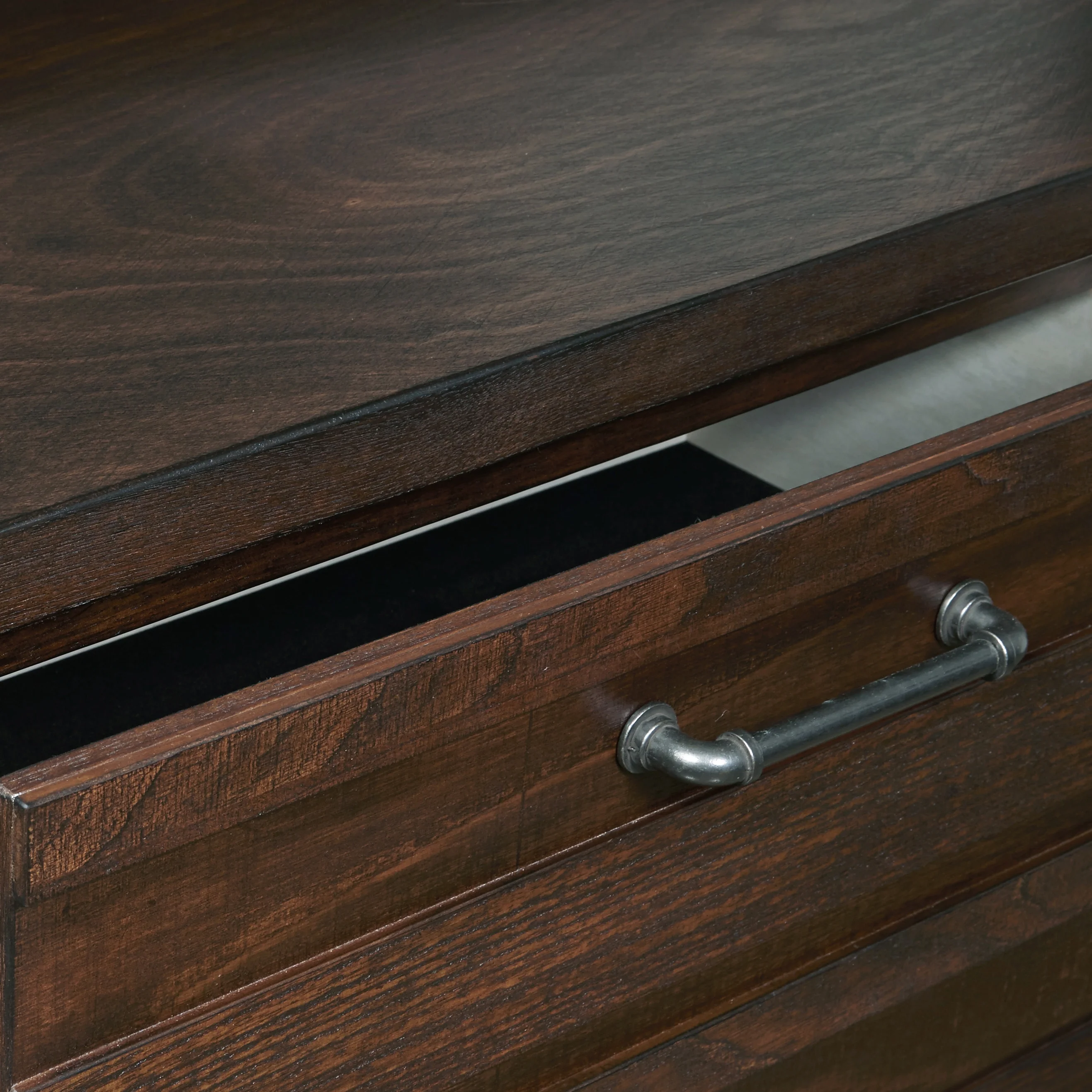 Sedona Transitional Wood Bedroom Set, Panel King Bed with Two Nightstands in Espresso