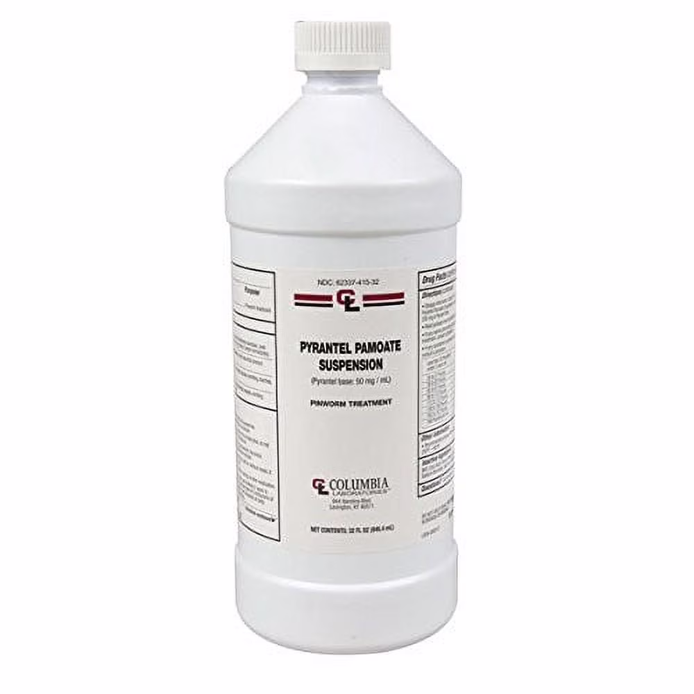 Columbia Pyrantel Pamoate Suspension 50 Mg Womer 32 oz. Bottle