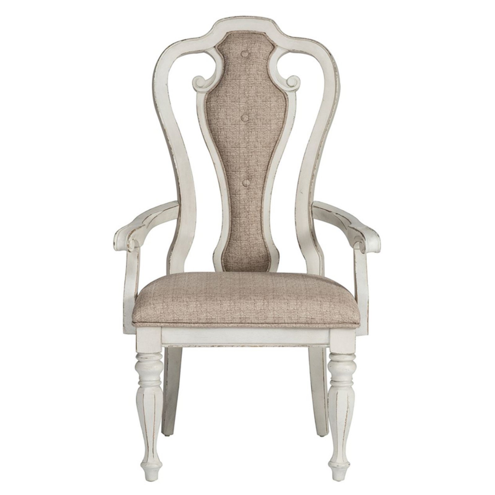 Liberty Furniture Industries Magnolia Manor Splat Back Upholstered Dining Arm Chair