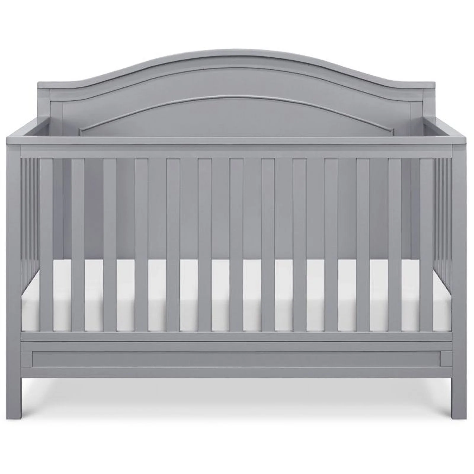 4-in-1 Convertible Crib and Dresser Set with Removable Changing Tray in Gray
