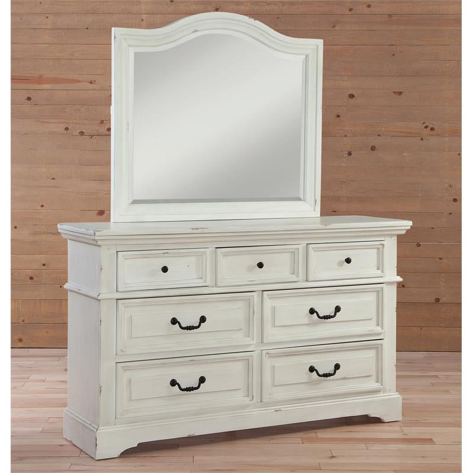 Bowery Hill White Dresser and Mirror