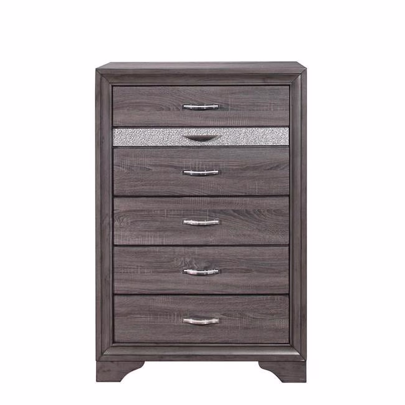 52 x 35 x 17 in. Gray Manufactured Wood Six Drawers Standard Chest