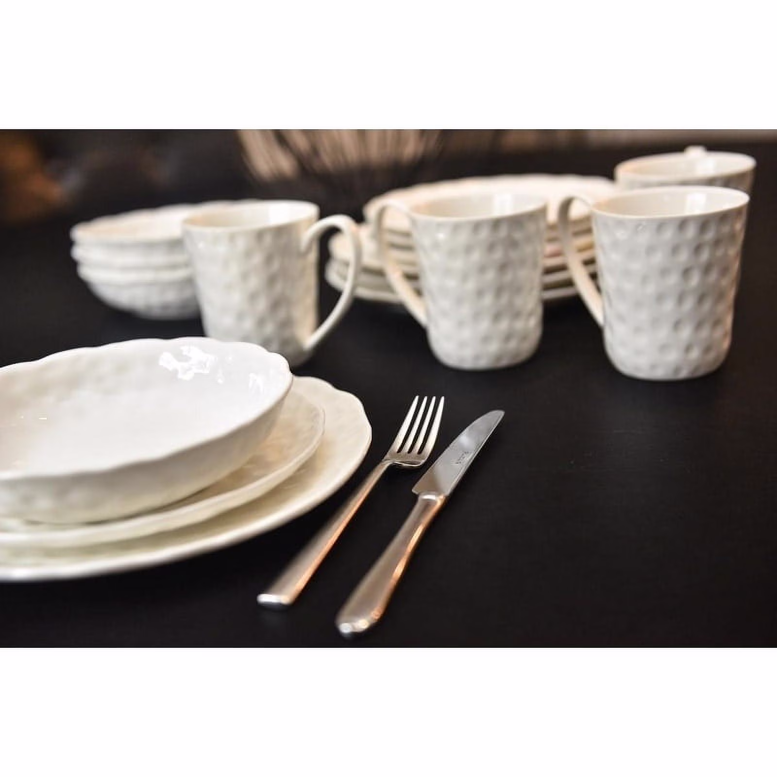 Red Vanilla  Marble Dinner Plates 10.25