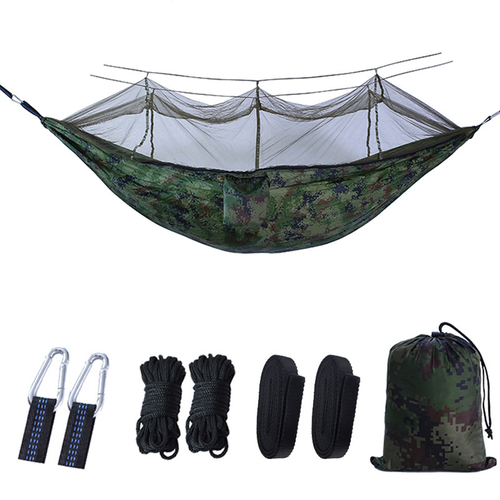 Dadypet Two-Person Camping Hammock with Mosquito Net - Great for Backyard Garden, Camping, and Backpacking
