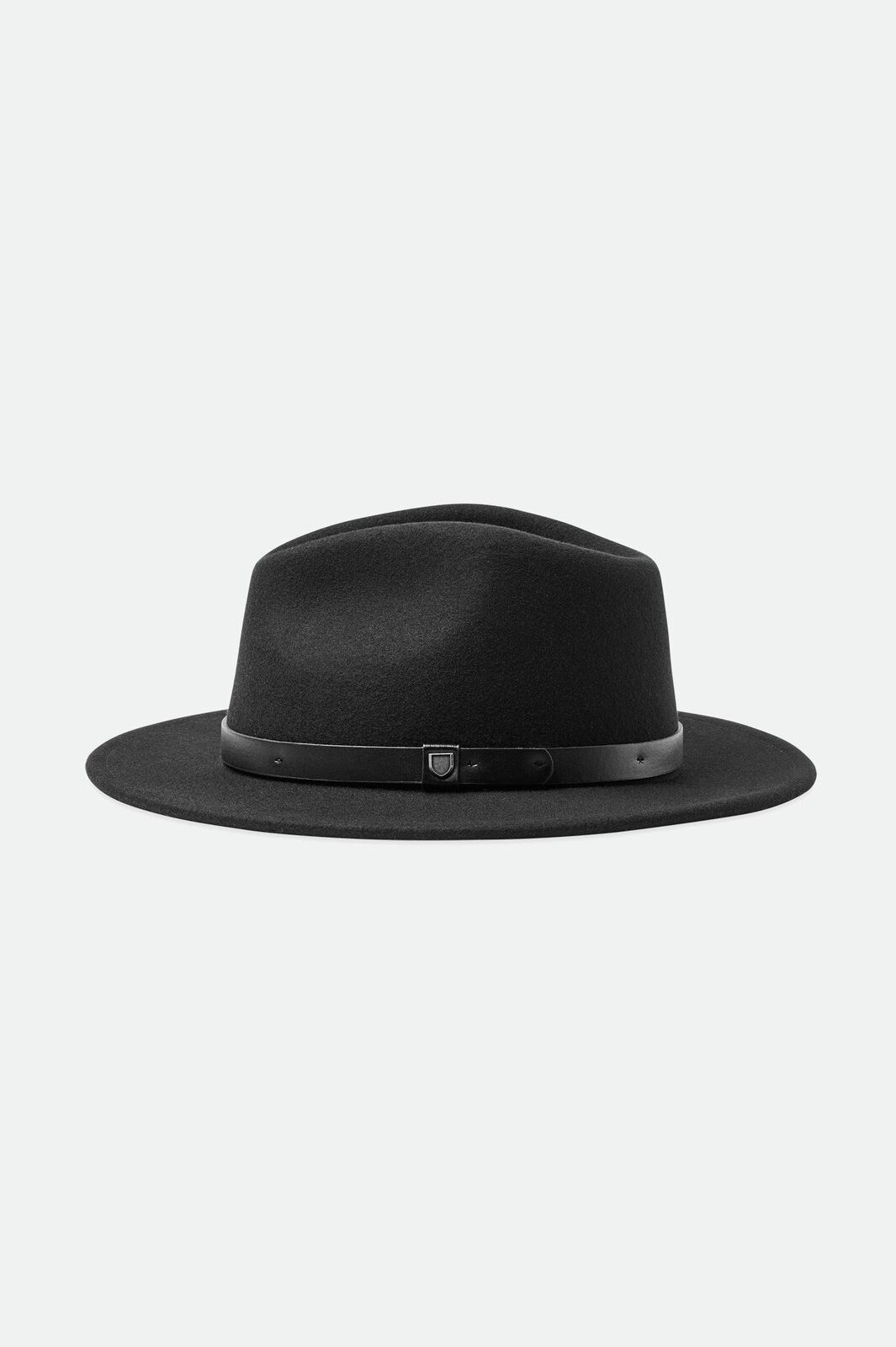 Brixton Messer Fedora Hat, Clean, Classic Design, Unisex, Black, Medium -10763