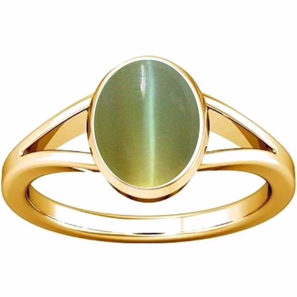 Divya Shakti 8.25-8.50 Carat Cat's eye Lehsuniya Gemstone Panchdhatu Ring For Men & Women