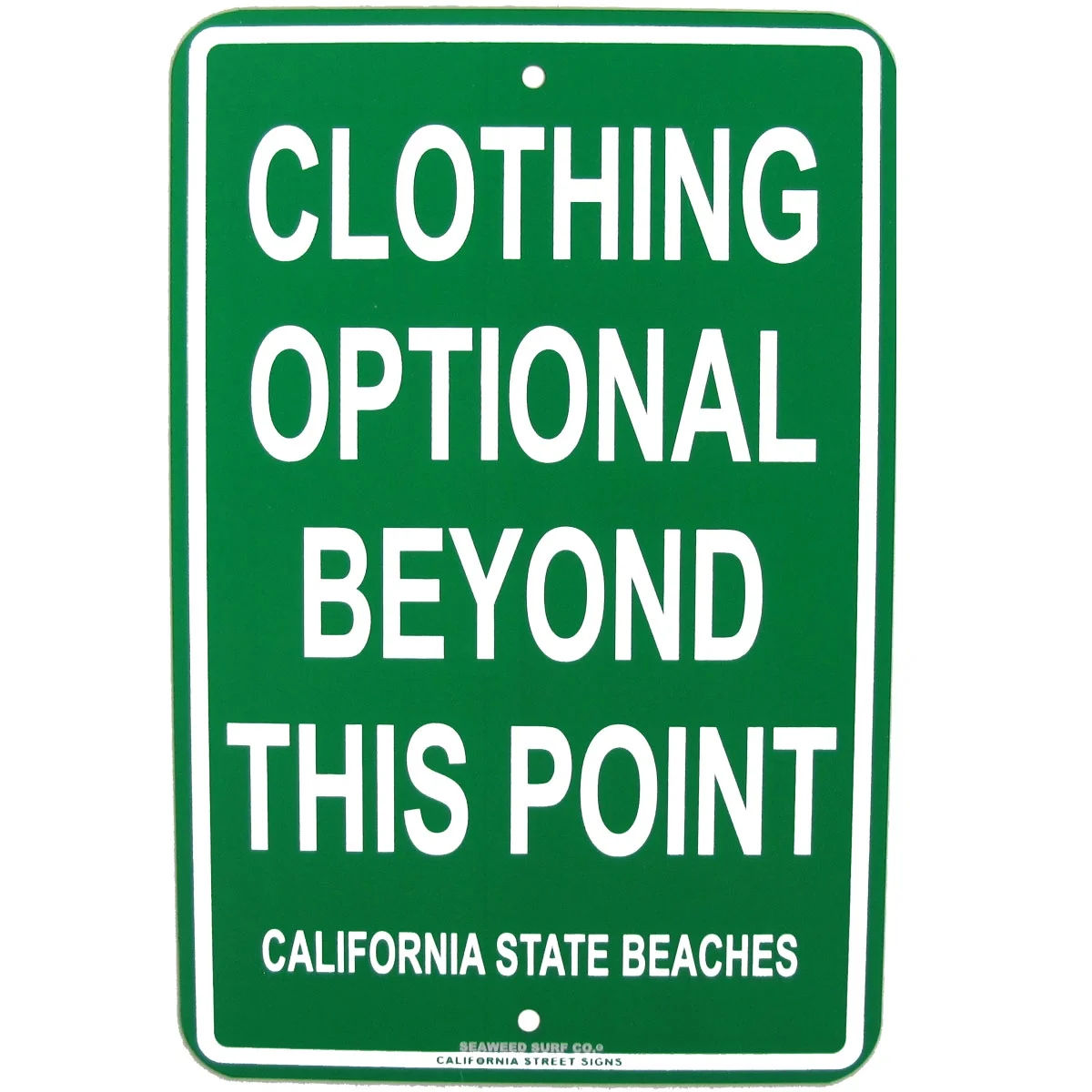 Tin CLOTHING OPTIONAL Nude Beach Sign Funny Pool/Spa/Hot Tub Tiki Bar Wall Decor