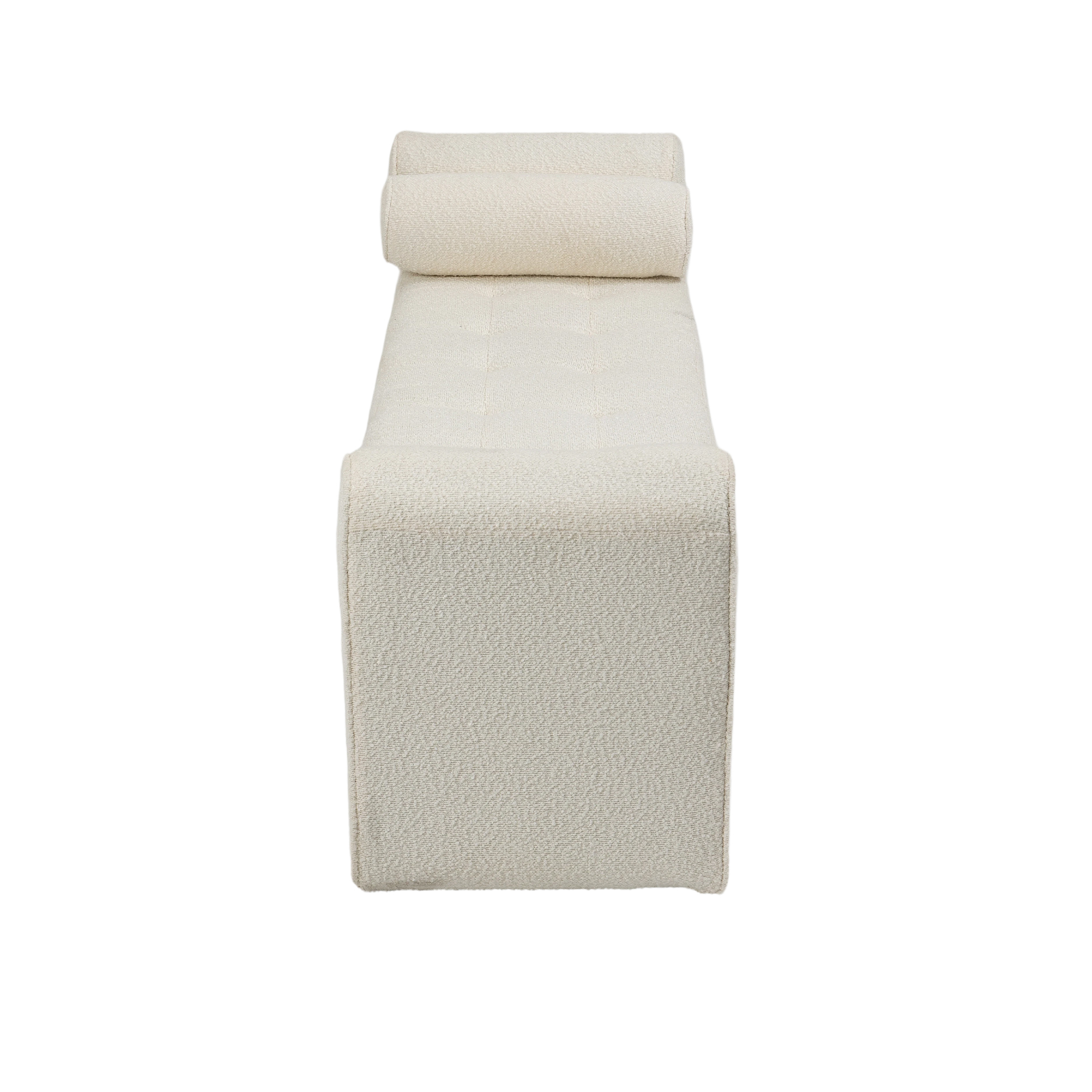 Modern Boucle Upholstered Ottoman Bench, Mid Century Bed Stool, End of Bed, Living Room, Hallway - 1 Pack