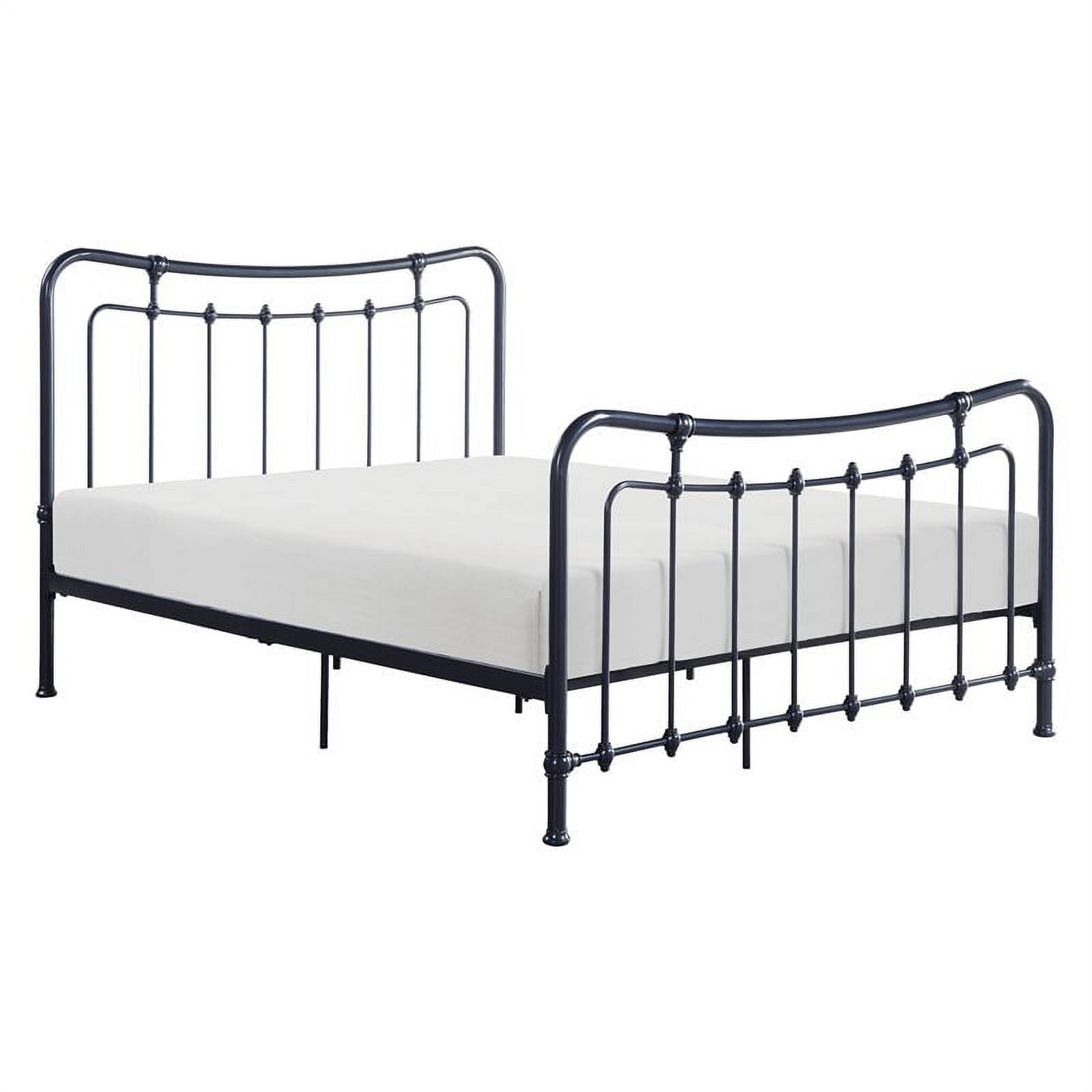 Lexicon Engleside Metal Queen Platform Bed in Gunmetal Gray