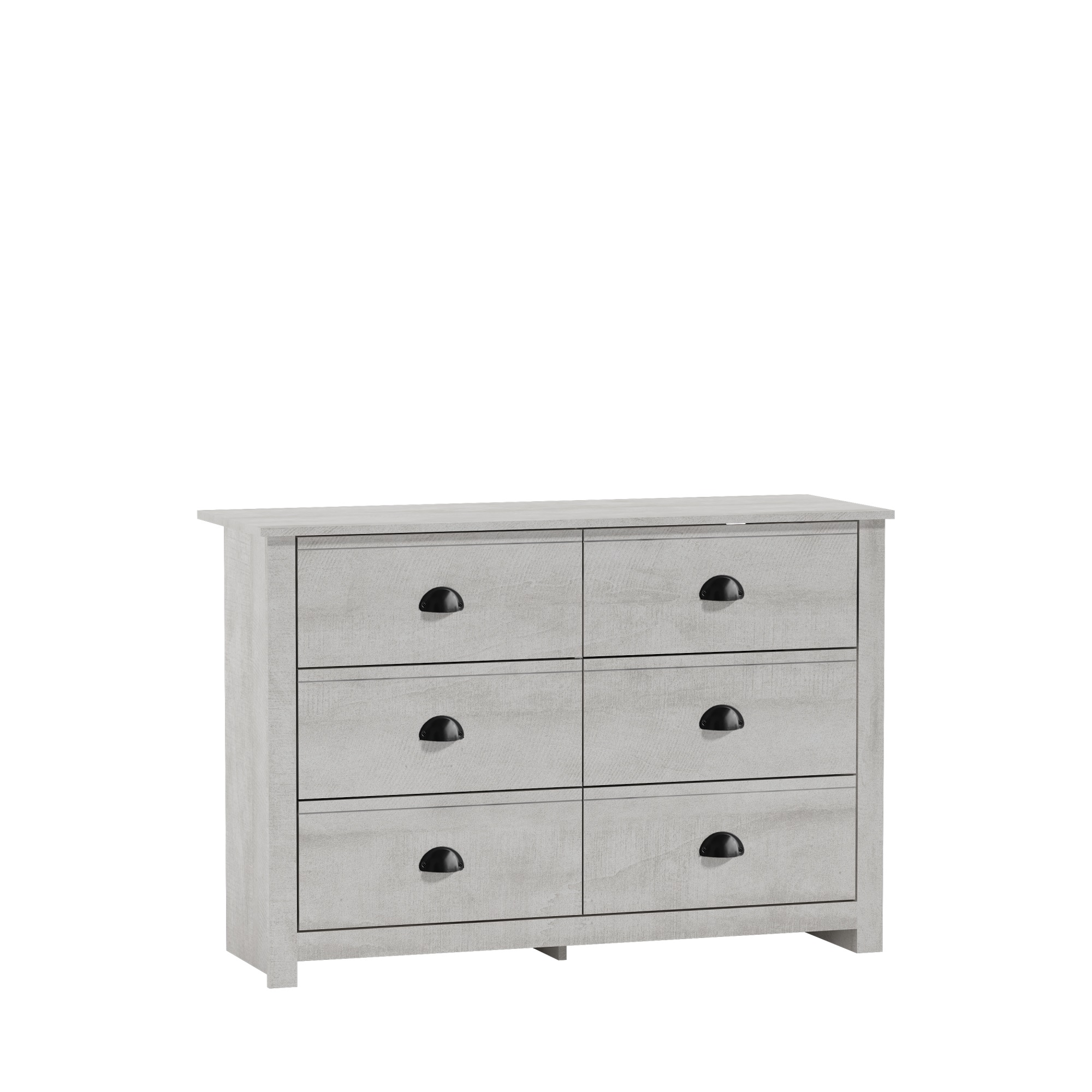 Geordano 6-Drawer Dusty Gray Oak Dresser (31.5 in. X 46.5 in. X 16.3 in.)