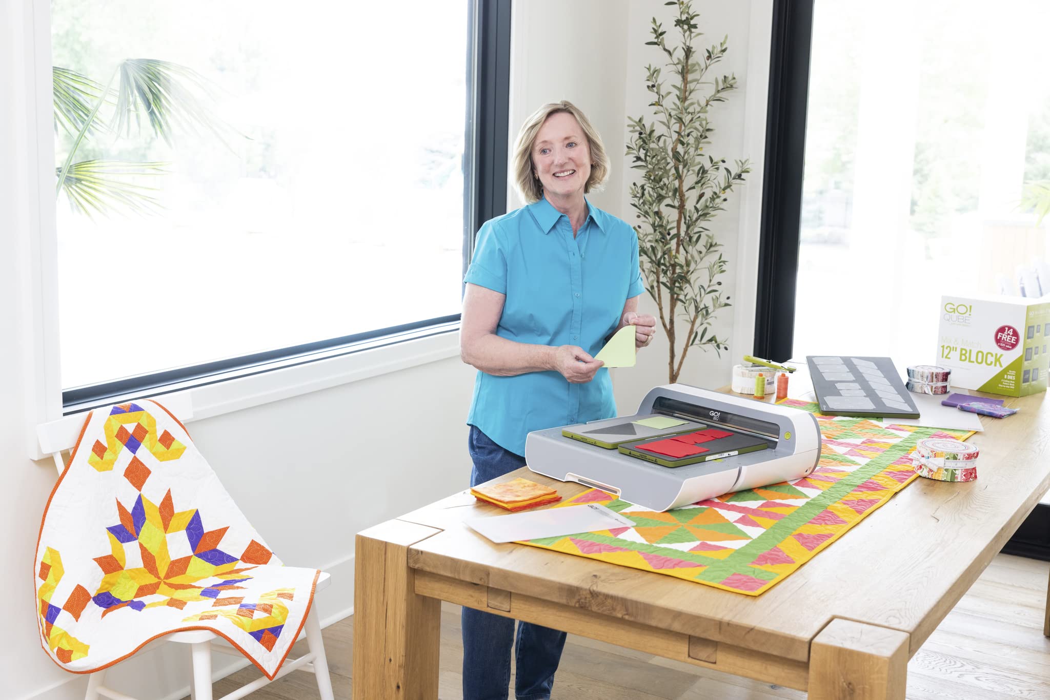 AccuQuilt GO! Big Electric Fabric Cutter & Starter Set 55500