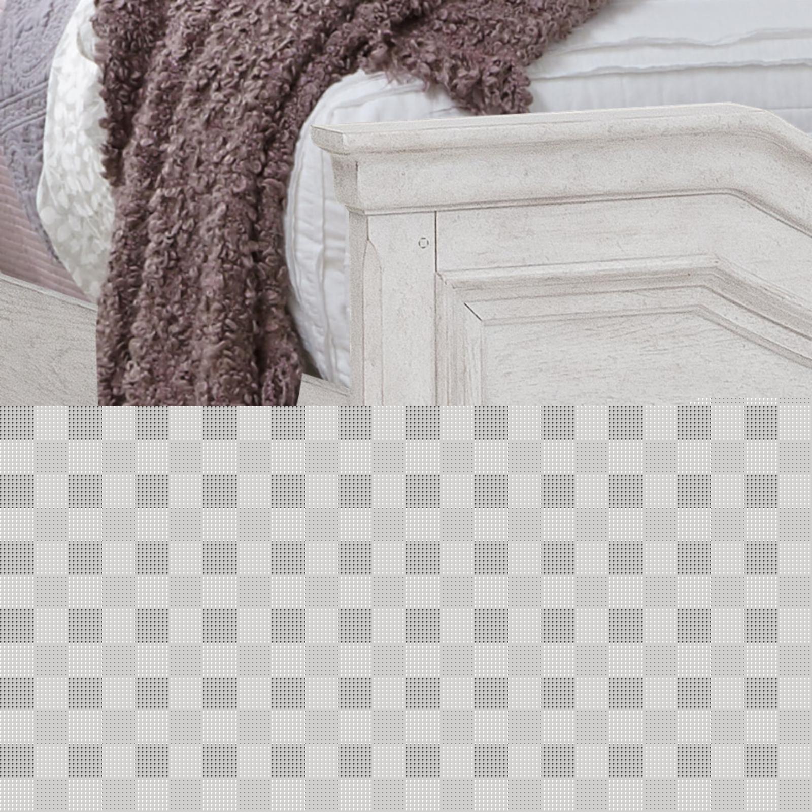 Glendale Estates Queen Wood Panel Bed in White Finish by Pulaski Furniture