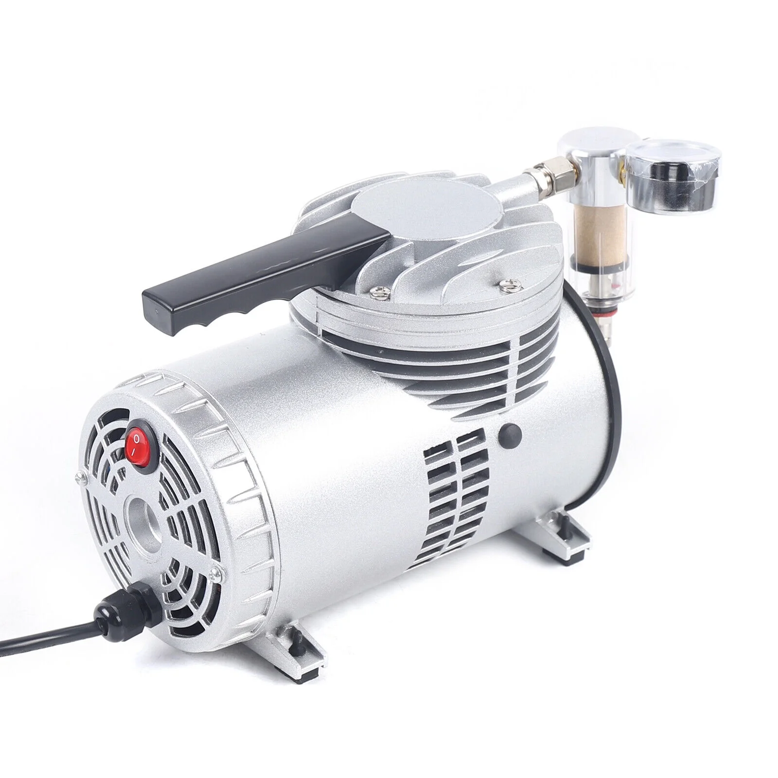 Miumaeov 1/6HP Oilless Diaphragm Vacuum Pump Small Oil Free Vacuum Gauge Suction Pump Automotive Vacuum Suction Pump Refrigerant Air Tool
