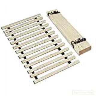 continental Sleep 075Inch Heavy Duty Mattress Support Wooden Bunkie BoardSlats, Queen Size, Beige