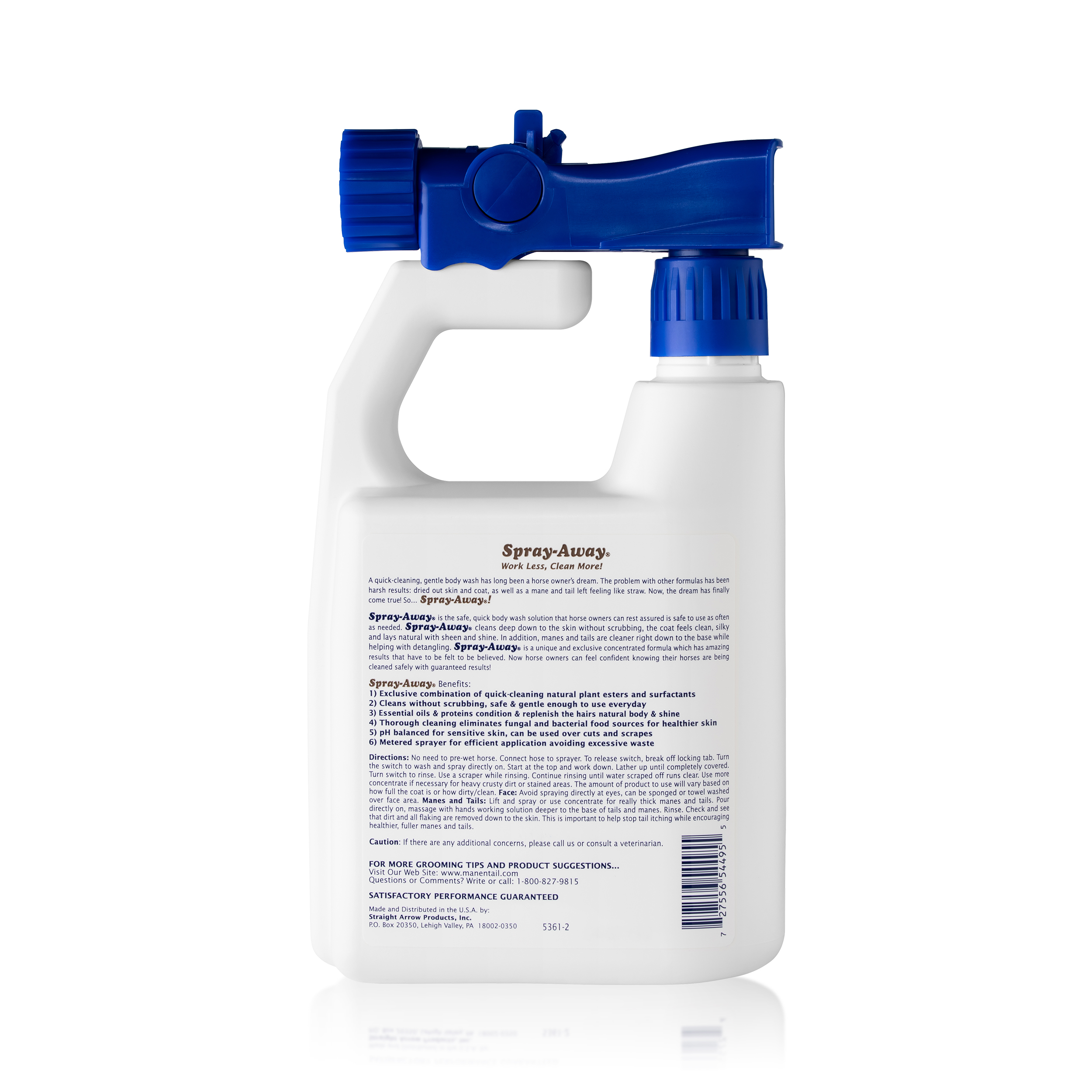 Mane 'n Tail: Spray-Away Plant Based Body Wash for Horses (32 Oz)