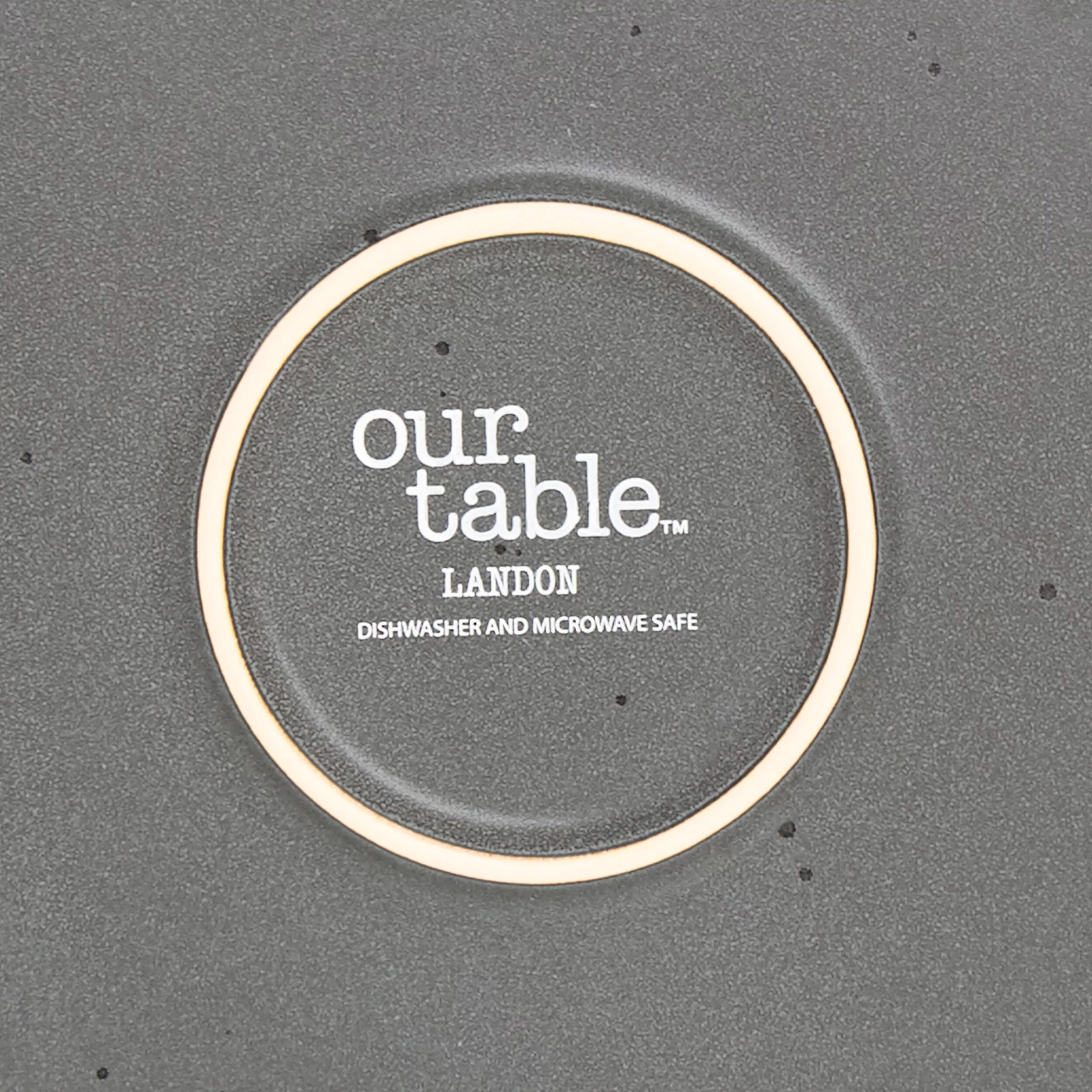 6 Piece 10.5 Inch Round Stoneware Dinner Plate Set in Truffle