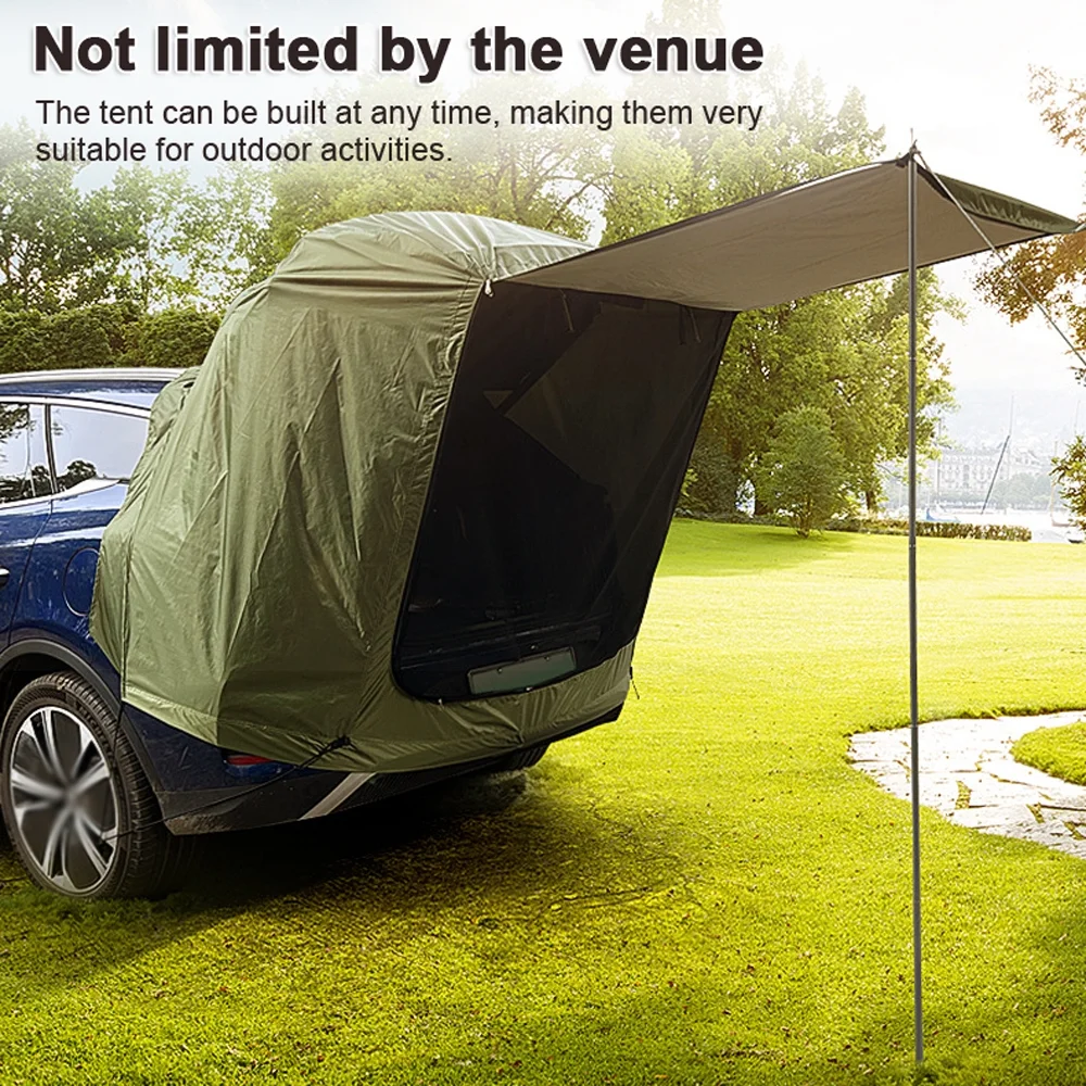 walmeck Car Trunk Extension Tent, Camping Picnic Rear Tent with Canopy, Sunshine-Proof Rain-Proof Shelter