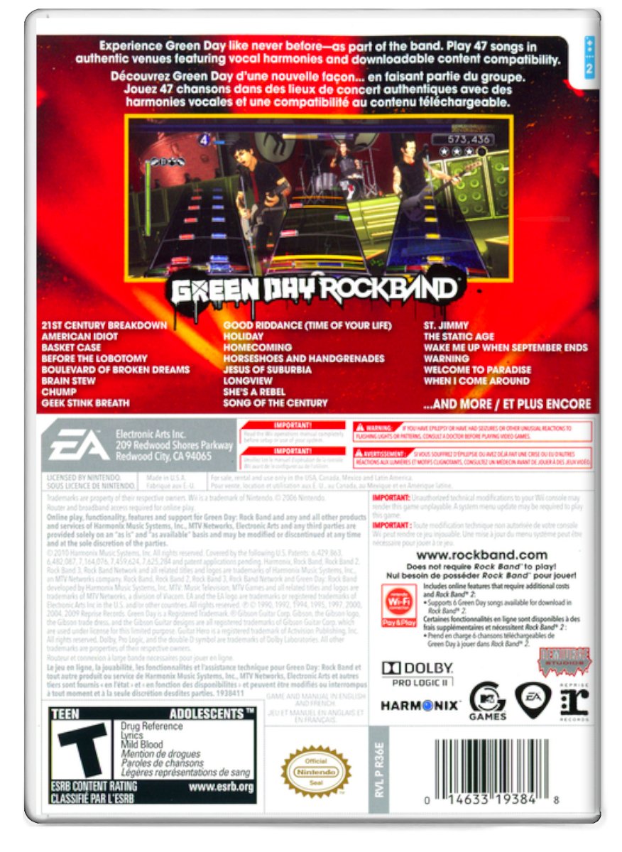 Used Green Day: Rock Band - Nintendo Wii (Refurbished)