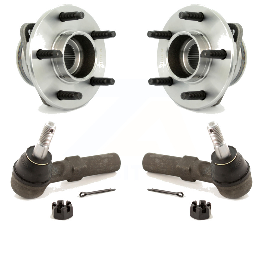Transit Auto - Front Wheel Bearing And Tie Rod End Kit For Saturn Vue Chevrolet Equinox Pontiac Torrent Non-ABS K7T-100193