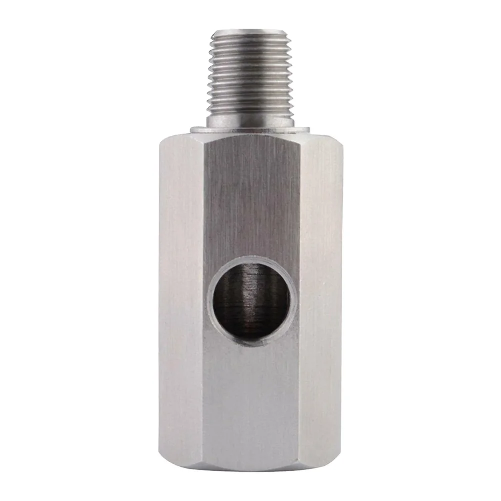 Etereauty 1 Set 1/8 NPT Oil Pressure Sensor Adapters Stainless Steel Turbine Adapter